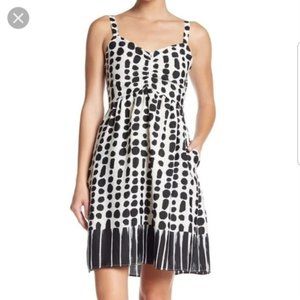 MelloDay Polka Dot Ruche Back Mini Dress Size XS